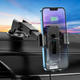 Автотримач для телефона з БЗП HOCO HW3 Wise automatic induction wireless fast charging car holder(center console) Black (6931474791849) - изображение 6