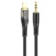 Аудіокабель HOCO UPA25 iP to 3.5mm male, nylon braid, 1m, Black 6931474791153 - зображення 1