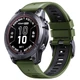 Ремешок для Garmin Forerunner 970/ Forerunner 965/ Forerunner 955/ Forerunner 945/ Forerunner 935/ Forerunner 745 - Olive - Black 22 мм QuickFit Silicone 010-700010-88 - изображение 2