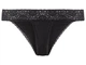 Трусики-стринги набор 5 шт. хлопковые кружевные для женщины Esmara LYCRA® 381943 L Черный - изображение 4