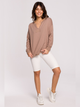 Bluza damska bez kaptura elegancka BeWear B225 1130344 S Cappuccino (5903887655897) - obraz 3