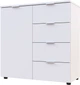 Комод Doros Рон 1 80 х 38 х 81 см 1 фасад 4 шухляды Белый (41516005) - изображение 1