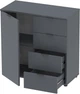 Комод Doros Рон 1 80 х 38 х 81 см 1 фасад 4 шухляды Графит (41516006) - изображение 4