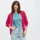 Кардиган Uniqlo LIGHT V NECK розмір S рожева (454767) - зображення 3