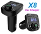 Автомобільний модулятор трансмітер X8 Bluetooth A2DP/V4.2+EDR MP3 плеєр USB заряджання - зображення 5