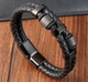 Чоловічий шкіряний браслет Primo Dual Coral 210 із магнітною застібкою - Black - зображення 2