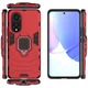 Чохол Fiji Ring для Huawei Nova 9 SE броньований бампер з кільцем підставкою червоний - зображення 3