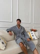 Мужской халат COSY махровый Fortune шаль 2XL серый 925 - изображение 7