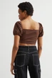 Топ H&M 061063647 XXS Коричневий - зображення 2