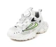 Кроссовки Fashion L36273 сіро-зелені (32-37) Серый 36 - изображение 1