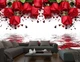 3D Фото Обои PHOTODECOR "Сердечки и красные розы над водой" 1 кв.м. - изображение 4