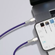 Кабель Baseus CATLJK-B05 Cafule Metal Type-C to Lightning PD 20W 2m purple - изображение 7