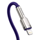 Кабель Baseus CATLJK-B05 Cafule Metal Type-C to Lightning PD 20W 2m purple - изображение 8