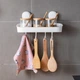 Полиця у ванну або кухню на вакуумних присосках Taili AW633 (Storage Shelf + hook) Біла - зображення 2