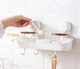 Полиця у ванну або кухню на вакуумних присосках Taili AW633 (Storage Shelf + hook) Біла - зображення 6
