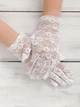 Рукавички жіночі мереживні короткі вечірні ажурні Honey Fashion Accessories S/M/L білий (7-70) - зображення 4