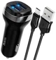 Автомобильное зарядное устройство Hoco Z40 2.4A порты 2 USB + кабель microUSB Black (33685) - изображение 1