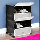Пластиковый складной шкаф для обуви Storage Cabinet МР А1-3 39x37x76 см. - изображение 2