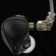 Гібридні навушники KZ ZEX Pro With MIC з електростатичними та арматурними випромінювачами (Чорний) - зображення 2