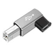 Переходник Адаптер SUNROZ угловой USB Type-C Female - USB Type B Male Grey, металл (A-48624) - изображение 1