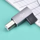 Переходник Адаптер SUNROZ угловой USB Type-C Female - USB Type B Male Grey, металл (A-48624) - изображение 2
