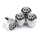 Набір захисних ковпачків SUNROZ Caps на ніпель для автомобіля Volkswagen Premium Style Silver Фольксваген 4 штуки (A-67582) - зображення 2
