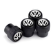 Набір захисних ковпачків SUNROZ Caps на ніпель для автомобіля Volkswagen Premium Style Black Volkswagen 4 штуки (A-67592) - зображення 2