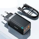 Сетевое зарядное устройство Baseus GaN5 Pro 65W (2xType-C+USB) Черный (1013-023-00) - изображение 1