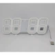 Часы настольные LY 1089 USB 5V белые с голубой LED подсветкой - изображение 3