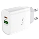 Мережевий зарядний пристрій (МЗП) HOCO C80A Plus Rapido PD20W+QC3.0 (1Type-C/1USB) White - изображение 3
