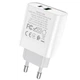 Мережевий зарядний пристрій (МЗП) HOCO C80A Plus Rapido PD20W+QC3.0 (1Type-C/1USB) White - изображение 4