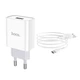 Мережевий зарядний пристрій (МЗП) HOCO C81A (1USB/2.1A) + Type-C Білий - изображение 2
