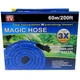 Шланг для полива растягивающийся с распылителем Magic Hose 60м/200футов гармошка из тканного полиэфирного полотна и латекса Синий - изображение 8
