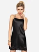 Koszula nocna damska DKaren Slip Kate S Czarna (5902230062955) - obraz 1