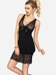 Нічна сорочка жіноча DKaren Slip Lea XS Чорна (5902230063785) - зображення 1