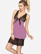 Koszula nocna damska DKaren Slip Lea S Pudrowa (5902230064331) - obraz 1