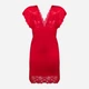 Koszula nocna damska koronkowa DKaren Slip Lesley S Czerwona (5903068513855) - obraz 2