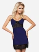 Нічна сорочка жіноча DKaren Slip Marita XS Темно-синя (5902230042575) - зображення 1