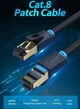 Кабель сетевой Vention Cat.8 SSTP RJ45 Интернет кабель (патч-корд, Patch Cable) 3 м Black (IKABI) - изображение 2