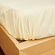 Простынь на резинке детская Бязь Creamy Cat Бежевый 80*160 см высота 10 см - изображение 1