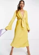 Платье миди с открытой спинкой Asos Желтое 10919 M (42-44) - изображение 6