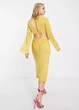 Платье миди с открытой спинкой Asos Желтое 10919 M (42-44) - изображение 8