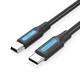 Кабель Type-C-MiniUSB Vention TPE Round 2A 480Mbps 1.5m Black (COWBG) - изображение 1