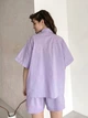 Рубашка хлопковая оверсайз женская Merlini Борнео 200000182 2XL-3XL Сиреневая (200000182_3) - изображение 5