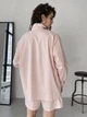 Сорочка бавовняна оверсайз жіноча Merlini Відень 200000202 L-XL Персикова (200000202_2) - зображення 4