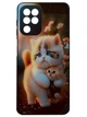 Чохол Avantis Glass Cats для Samsung Galaxy A22 4G / M22 / M32 Black - зображення 1