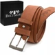 Чоловічий замшевий ремінь для брюк, джинсів Beltimore Camel (A78) 100 см - изображение 1