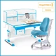 Комплект Evo-kids Evo-50 BL + Y-528 KBL стіл + полиця + крісло Match gray base Блакитний - зображення 2