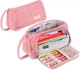 Пенал Косметичка телесный вельвет Fluffy 2 отделения 250x150x20 мм ТМ Novynka - изображение 1
