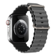 Силиконовый ремешок Fruct Ocean для Apple Watch 42/44/45/46/49 mm Grey Black - изображение 2